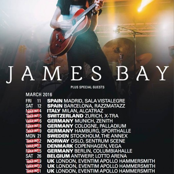 James Bay announces European tour mxdwn.co.uk